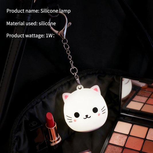 Rechargeable Exquisite and Compact Cute Pet Backpack Tote Bag Backpack Luminous Pendant, Camping Tent with Sleep Hanging Lamp Holiday Gift Kitten Silicone Decompression Pat Small Night Light