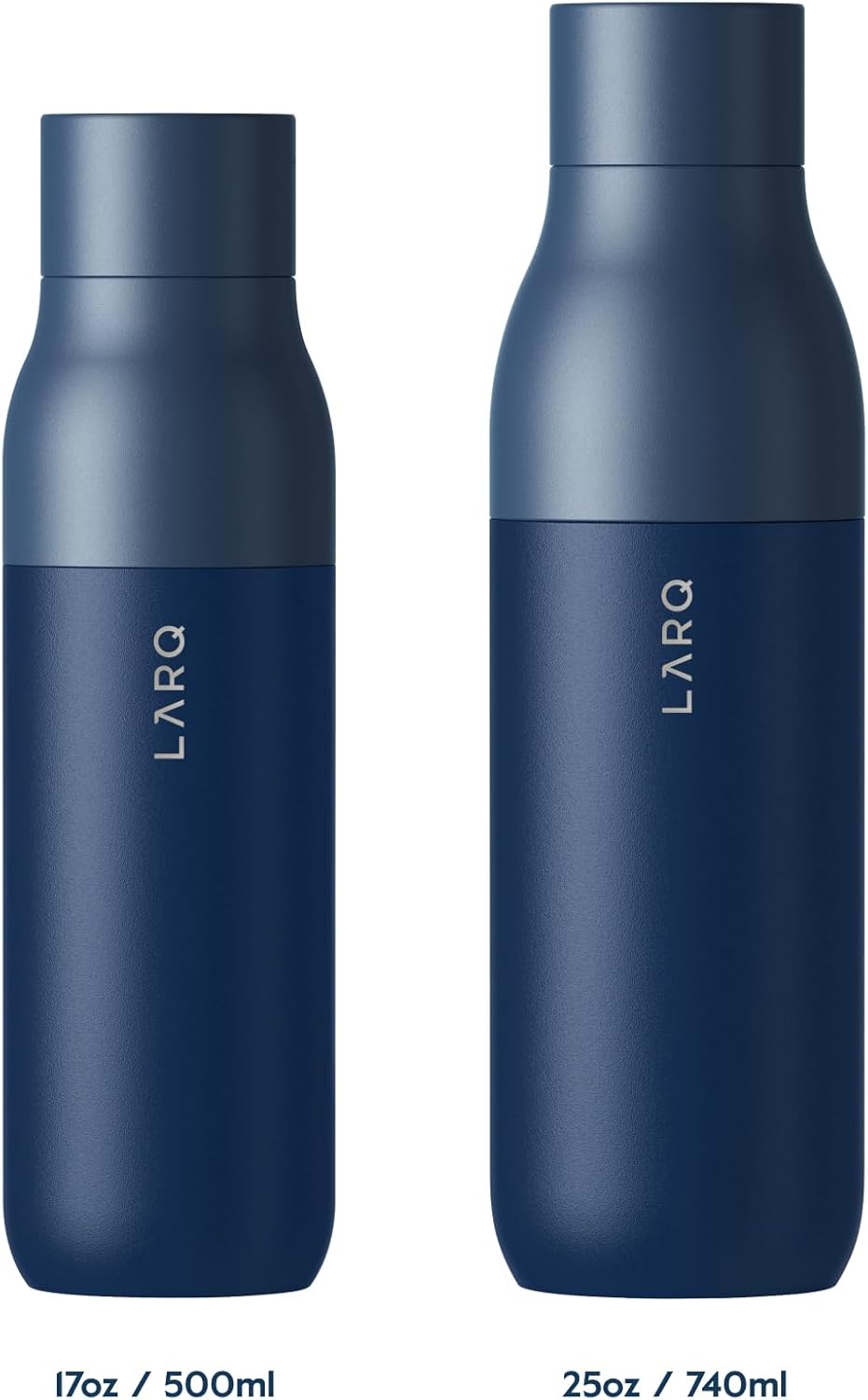 Bottle Purevis 17 Oz - Self-Cleaning and Insulated Stainless Steel Water Bottle with UV Water Purifier and Award-Winning Design | Reusable & Travel Friendly, Monaco Blue