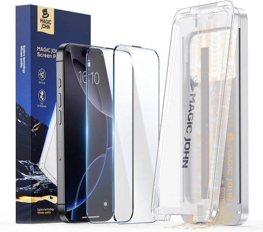 3Rd Gen Upgraded for Iphone 16 Pro Screen Protector 6.3 Inch, HD Clear, Shatterproof Tempered Film, Auto Dust-Elimination, Bubble Free, Easy Installation, 2 Pack