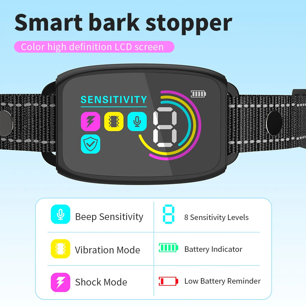 Smart Bark Control Collar | Beep, Vibration &amp; Optional Static Mode